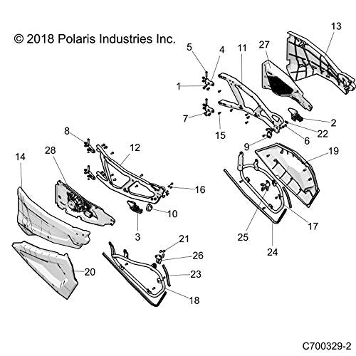 Polaris RZR Door Panel Crossover, Genuine OEM Part 4016382, Qty 1