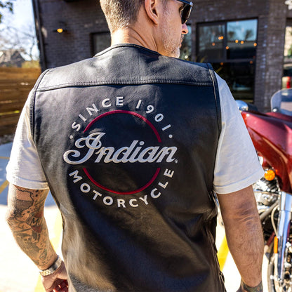 Indian Motorcycle Men's Western Vest, Black - XL - 286273809