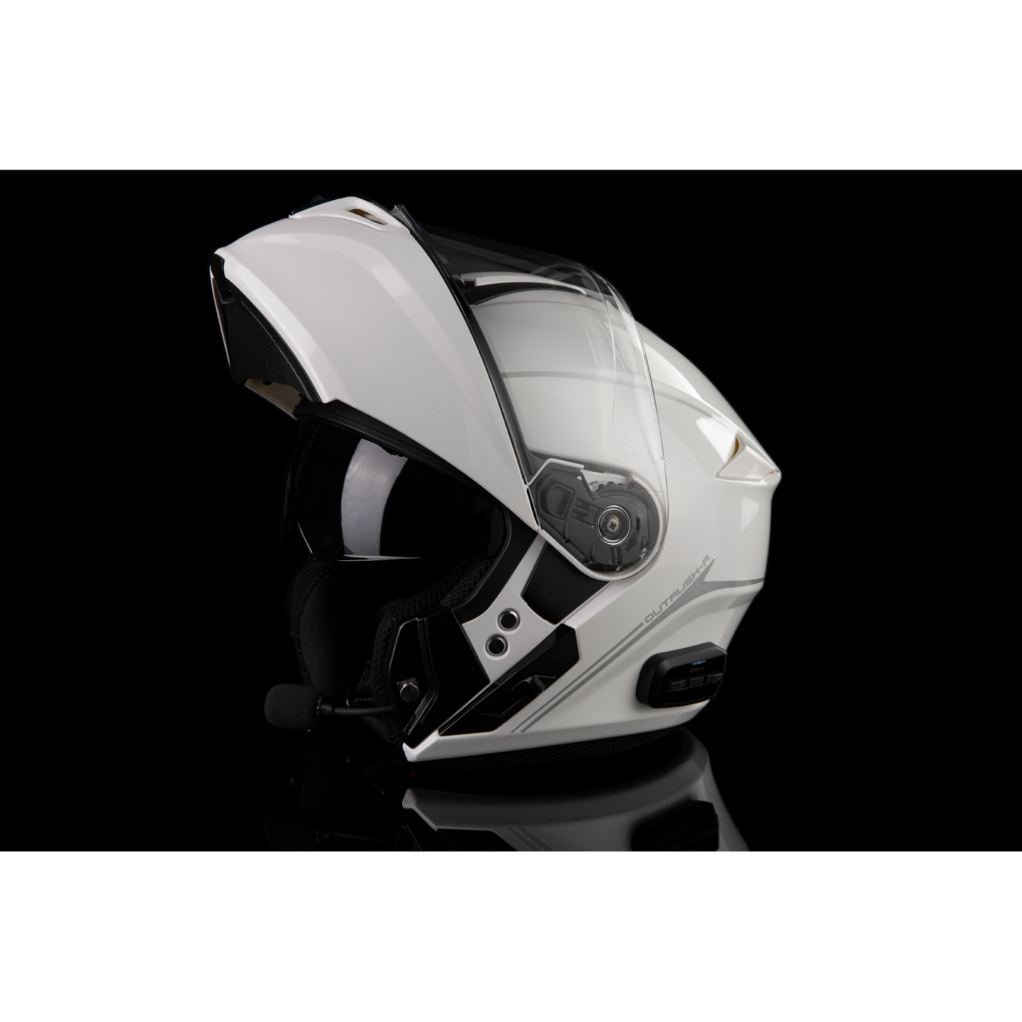 SENA Outrush R Helmet - White - Medium OUTRUSHR-GW00M3