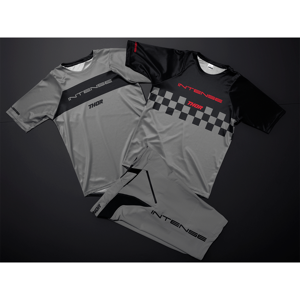 THOR Intense Assist Chex Short-Sleeve Jersey - Black/Gray - XS 5120-0144