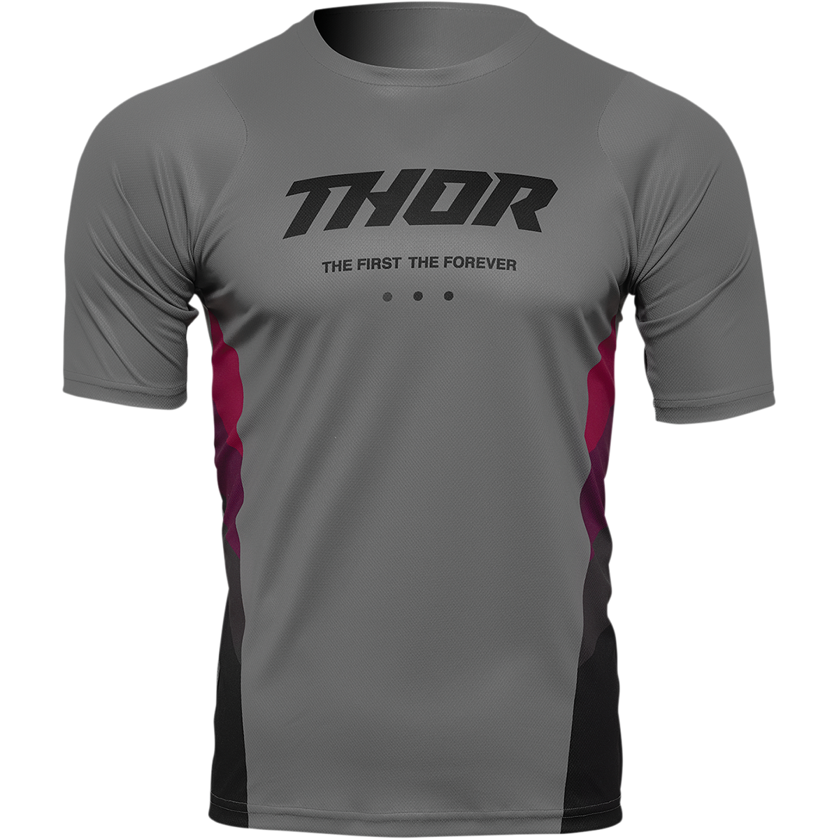 THOR Assist React Short-Sleeve Jersey - Gray/Purple - Small 5120-0175