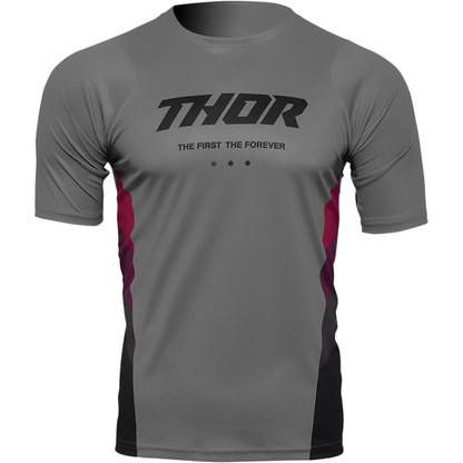 THOR Assist React Short-Sleeve Jersey - Gray/Purple - Medium 5120-0176