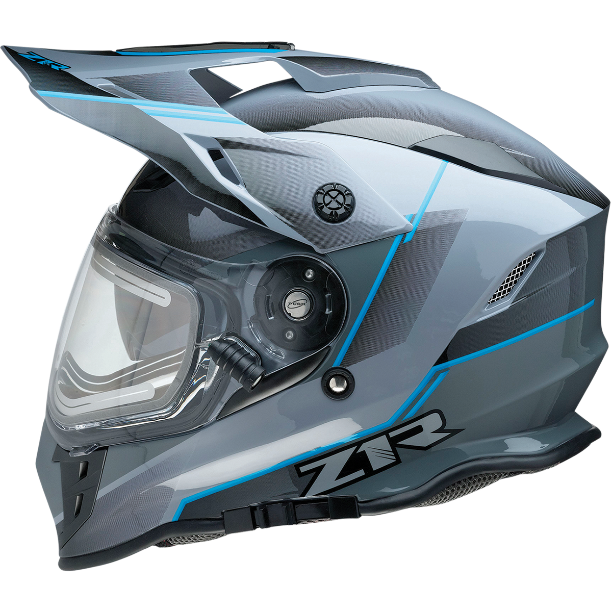 Z1R Range Snow Helmet - Bladestorm - Electric - Dual Pane - Gray/Black/Blue - XS 0101-14059