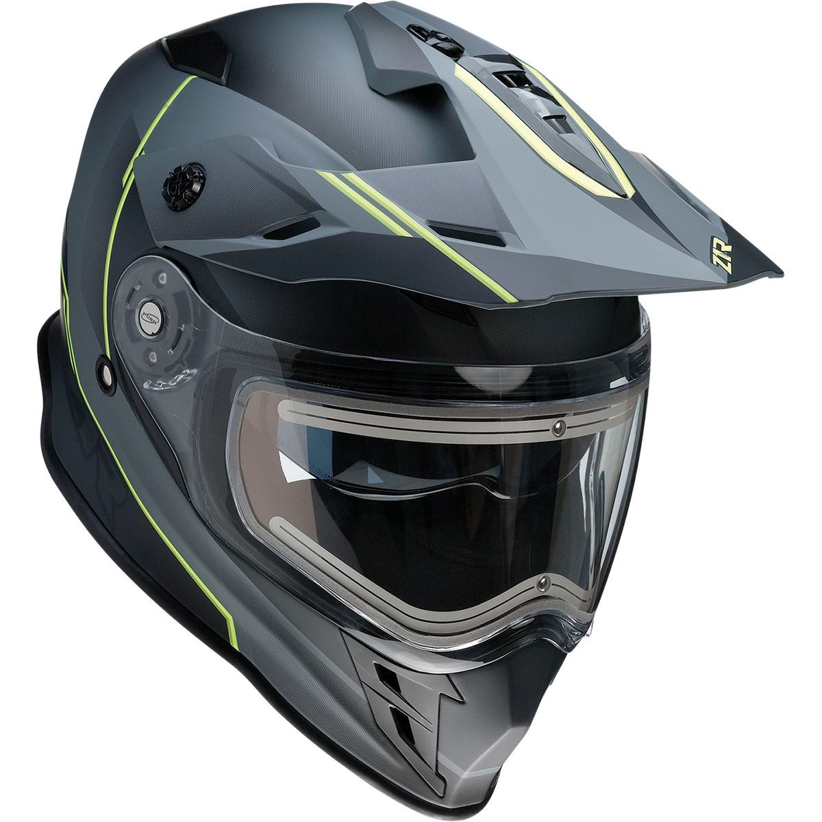 Z1R Range Snow Helmet - Bladestorm - Electric - Dual Pane - Gray/Black/Hi-Viz Yellow - 2XL 0101-14070