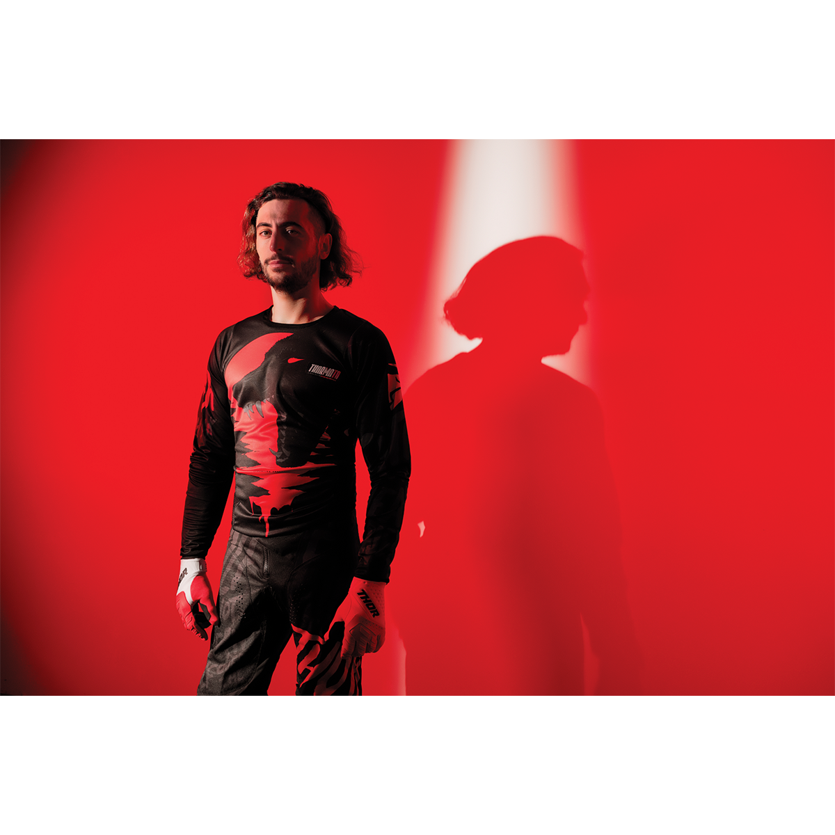 THOR Spectrum Gloves - Red/White - Small 3330-6838