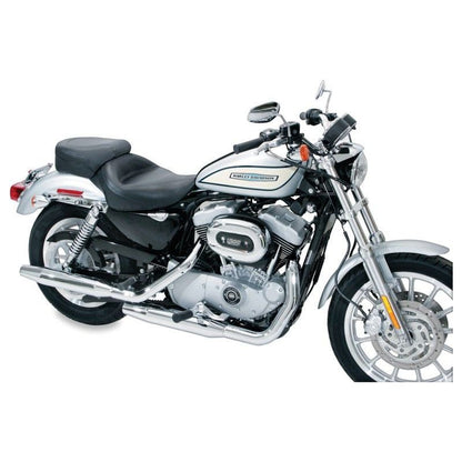 Mustang 04-21 Harley Sportster 4.5 Wide Touring Solo Seat w/Driver Backrest - Black
