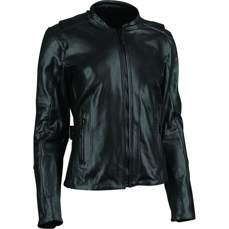 Speed and Strength Throttle Body Leather Jacket Black Womens - Large