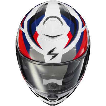 Exo Eclipse Full Face Helmet Lunar White/Red/Blue Lg