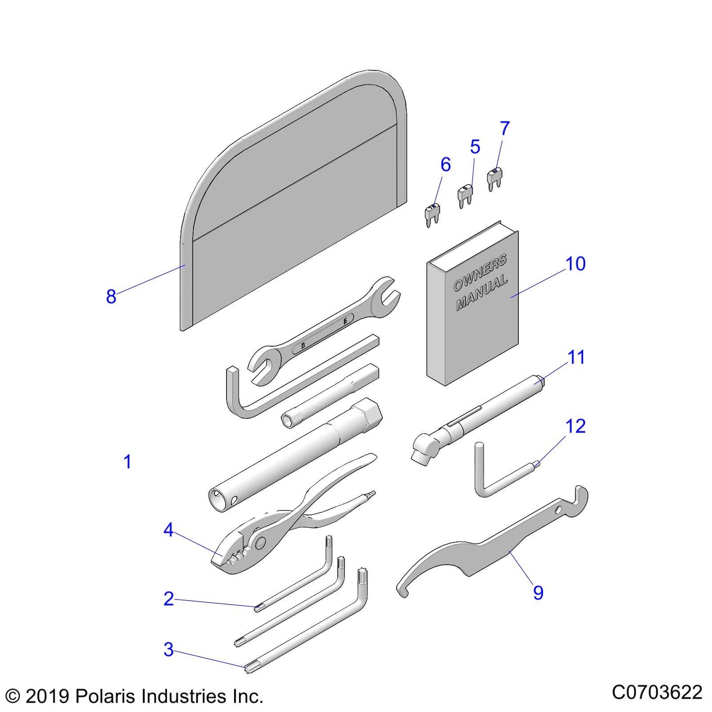 Polaris RZR MAN-OWN, 20 RZR T, Genuine OEM Part 9929980, Qty 1