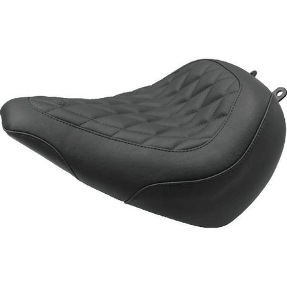 Mustang 18-21 Harley Street Bob Wide Tripper Passenger Seat Diamond Stitch - Black