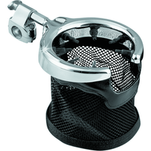 Kuryakyn Universal Passenger Drink Holder With Basket Black & Chrome