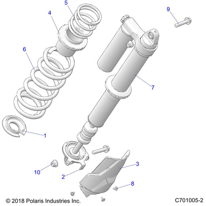 Polaris RZR SPR-285,17.75FL,3.04ID,LS [BM], Genuine OEM Part 7044885-630, Qty 1