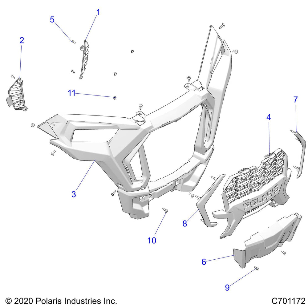 
                      
                        Polaris RZR Front Fascia, Black Pearl, Genuine OEM Part 5454743-666, Qty 1
                      
                    