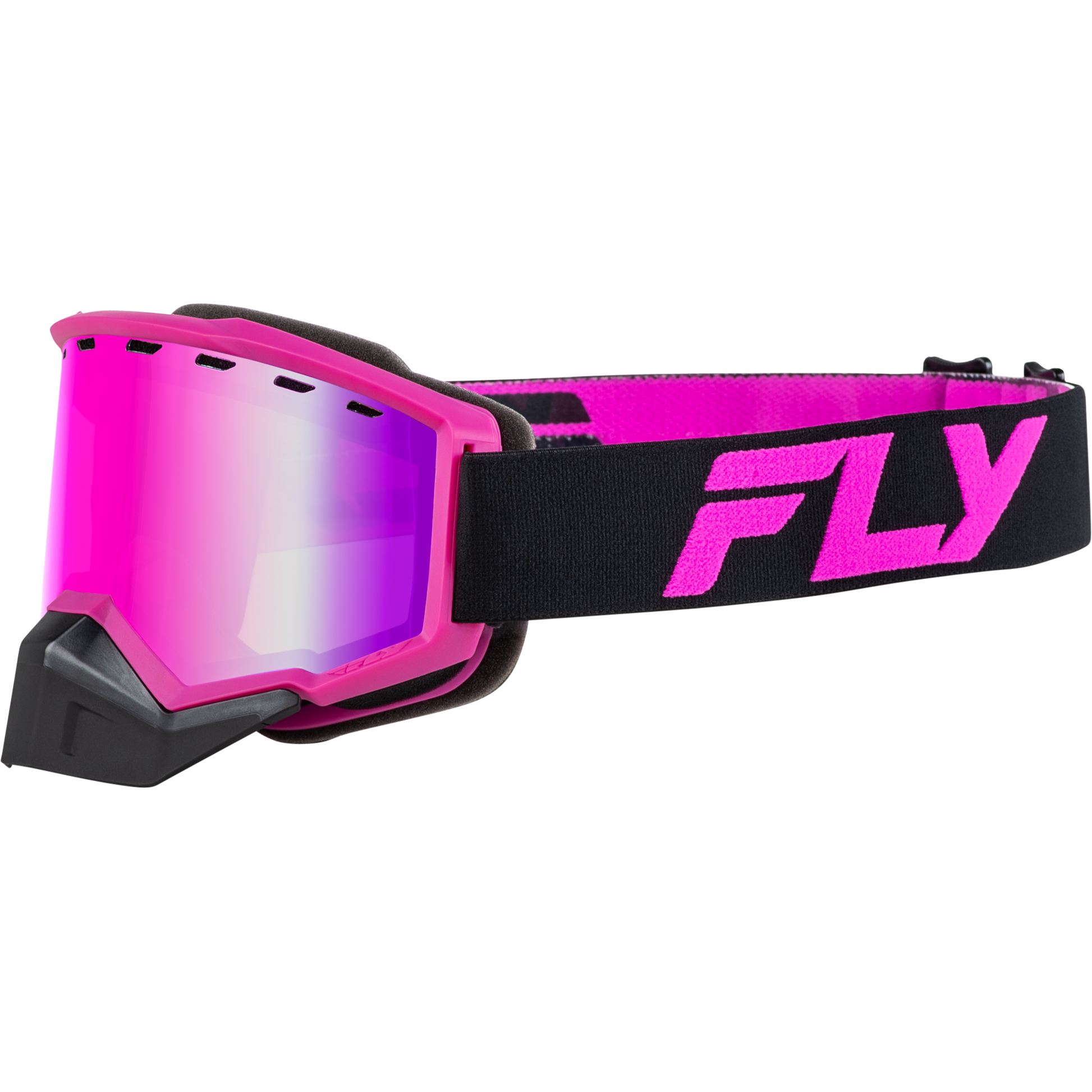 Focus Snow Goggle Black/Pink W/ Pink Mirror/Rose Lens