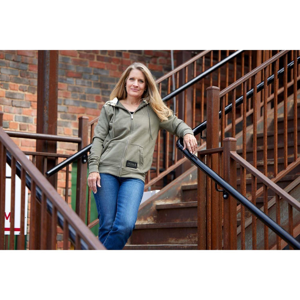 
                      
                        Indian Motorcycle Women's Stencil Block Icon Hoodie, Khaki - S - 286297702
                      
                    