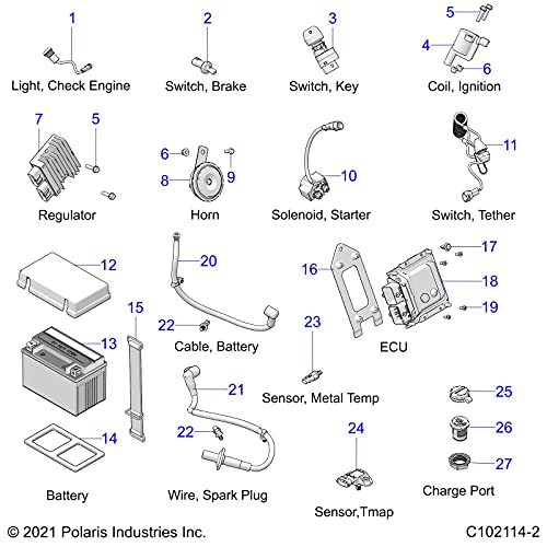 Polaris RZR Regulator, Genuine OEM Part 4018820, Qty 1