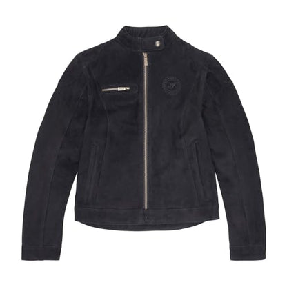 Indian Motorcycle Women's Cleveland Suede Jacket, Black - S - 283337102