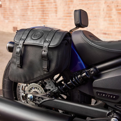 Indian Motorcycle Saddle Bag Right-Hand for Specific Scout Models, Black Waterproof Motorcycle Side Bag, Powersports Saddle Bags for Motorcycle Storage, Qty 1-2890284-VBA