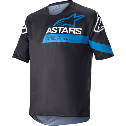 ALPINESTARS Racer V3 Short-Sleeve Jersey - Black/Bright Blue - 2XL 1762922-1078-2X