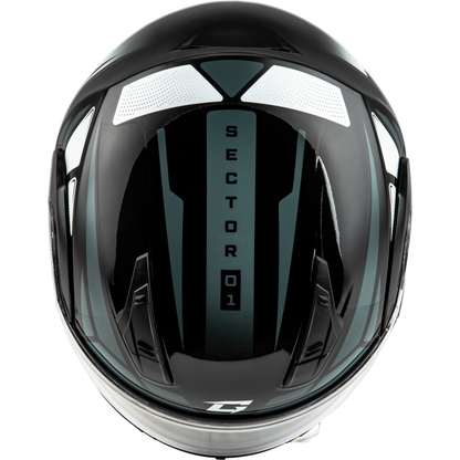 Md 04 Sector Helmet Black/Silver Xl