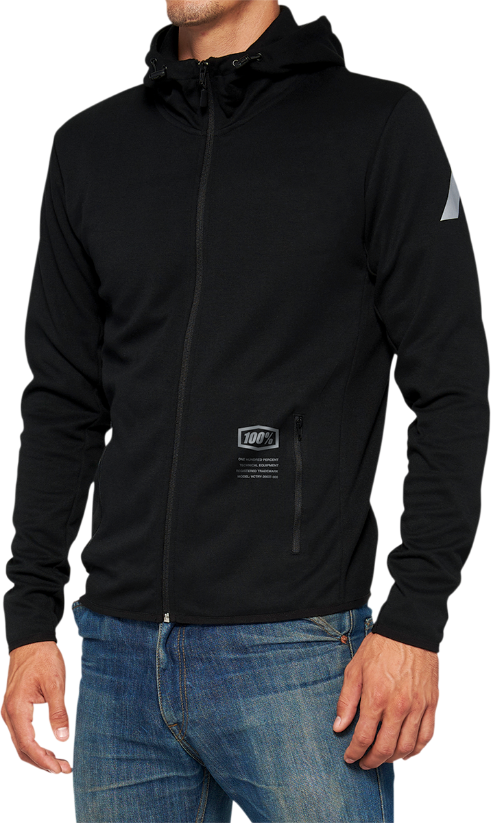 100% Viceroy Tech Zip Hoodie - Black - Small 20037-00000