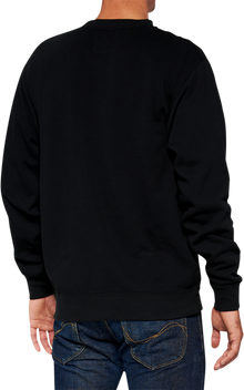 100% Icon Long-Sleeve Fleece Sweatshirt - Black - Medium 20026-00001