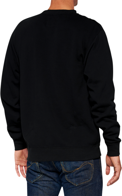 100% Icon Long-Sleeve Fleece Sweatshirt - Black - Medium 20026-00001