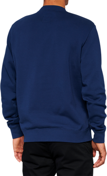 100% Icon Long-Sleeve Fleece Sweatshirt - Navy - Small 20026-00015
