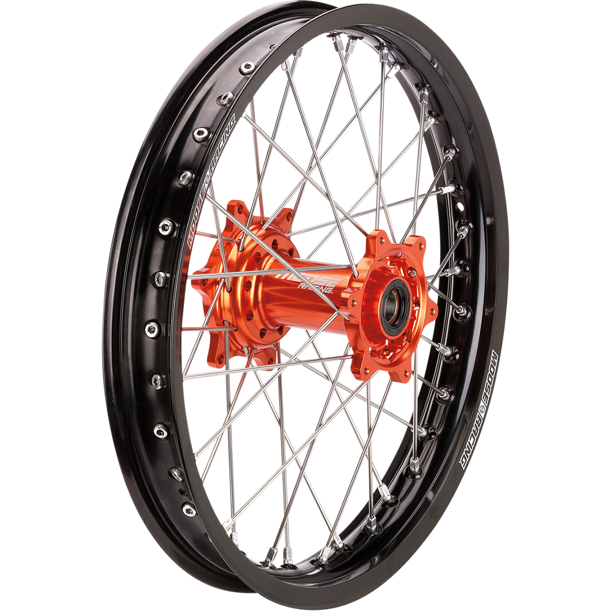 MOOSE OFFROAD Wheel Assembly - SX-1 - Complete - Rear - Black Wheel/Orange Hub - 19x2.15 - KTM/Gas Gas/Husqvarna MR21519-BKOR