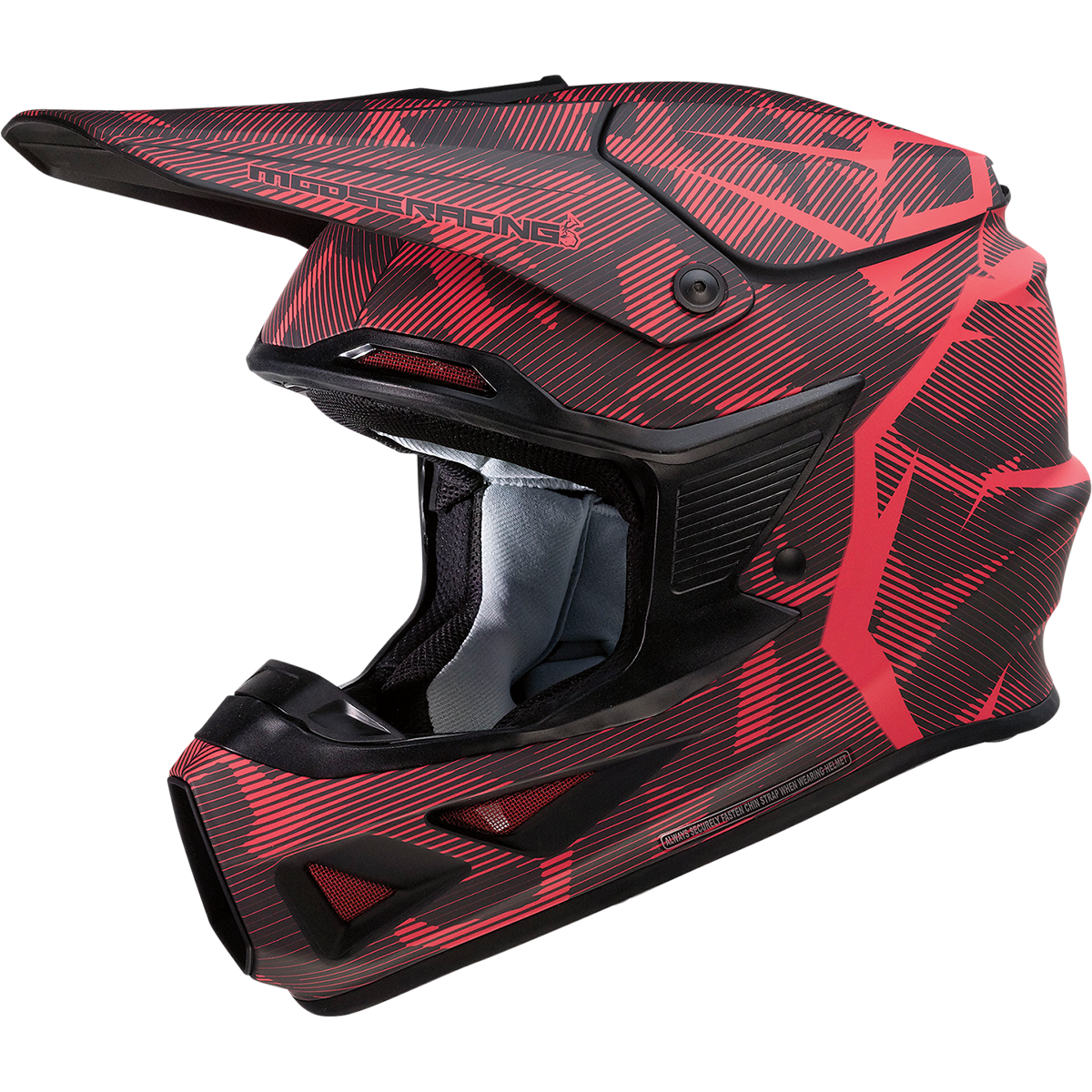 MOOSE OFFROAD F.I. Helmet - Agroid Camo - MIPS? - Red/Black - Small 0110-7760