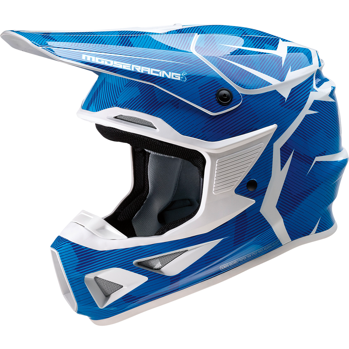 MOOSE OFFROAD F.I. Helmet - Agroid Camo - MIPS? - Blue/White - Medium 0110-7768