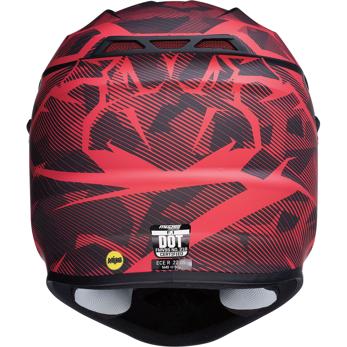 MOOSE OFFROAD F.I. Helmet - Agroid Camo - MIPS? - Red/Black - 2XL 0110-7764