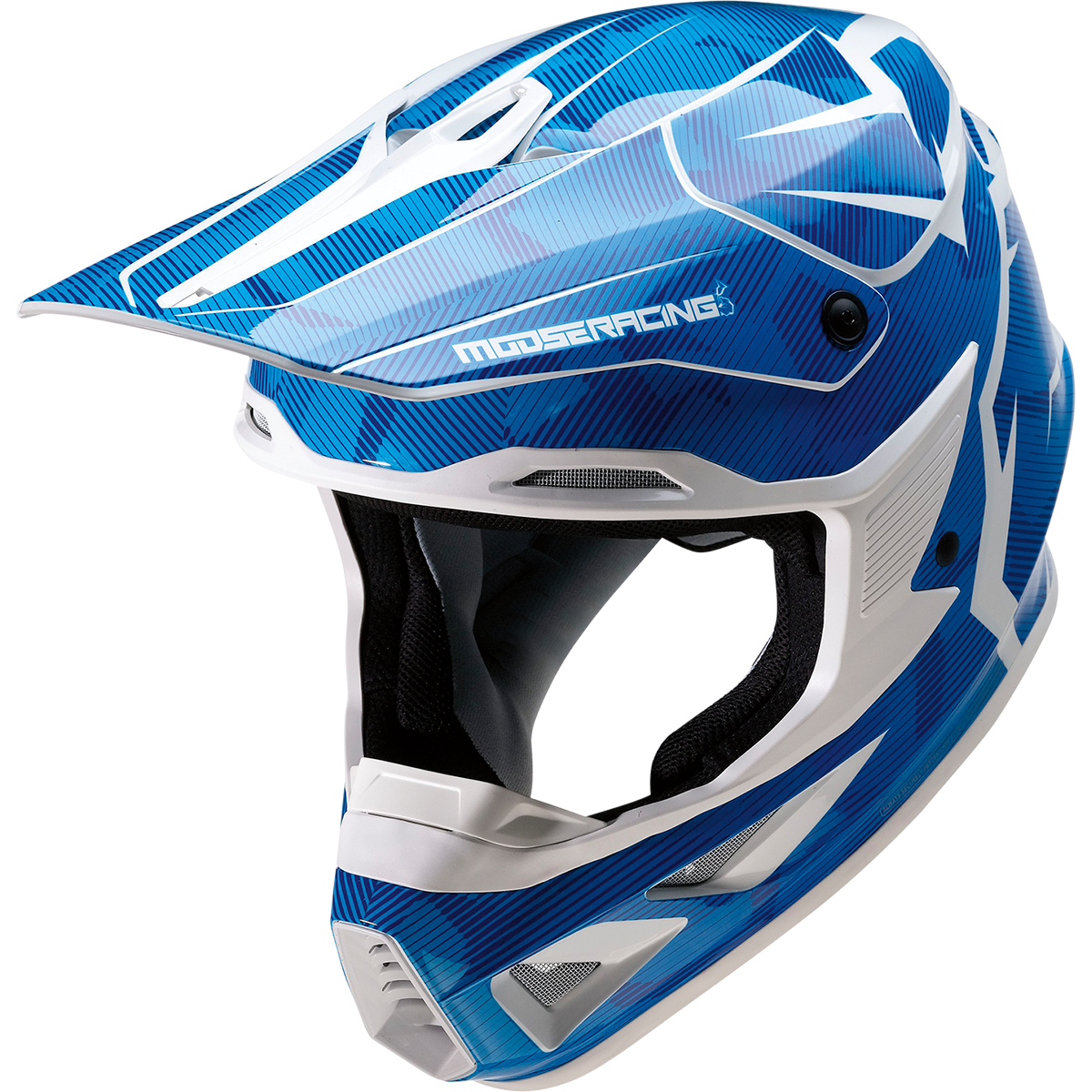 MOOSE OFFROAD F.I. Helmet - Agroid Camo - MIPS? - Blue/White - XL 0110-7770