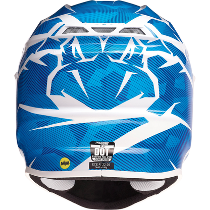 MOOSE OFFROAD F.I. Helmet - Agroid Camo - MIPS? - Blue/White - Large 0110-7769