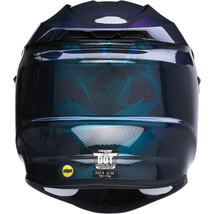 MOOSE OFFROAD F.I. Helmet - Agroid Camo - MIPS? - Iridescent Blue - Medium 0110-7754