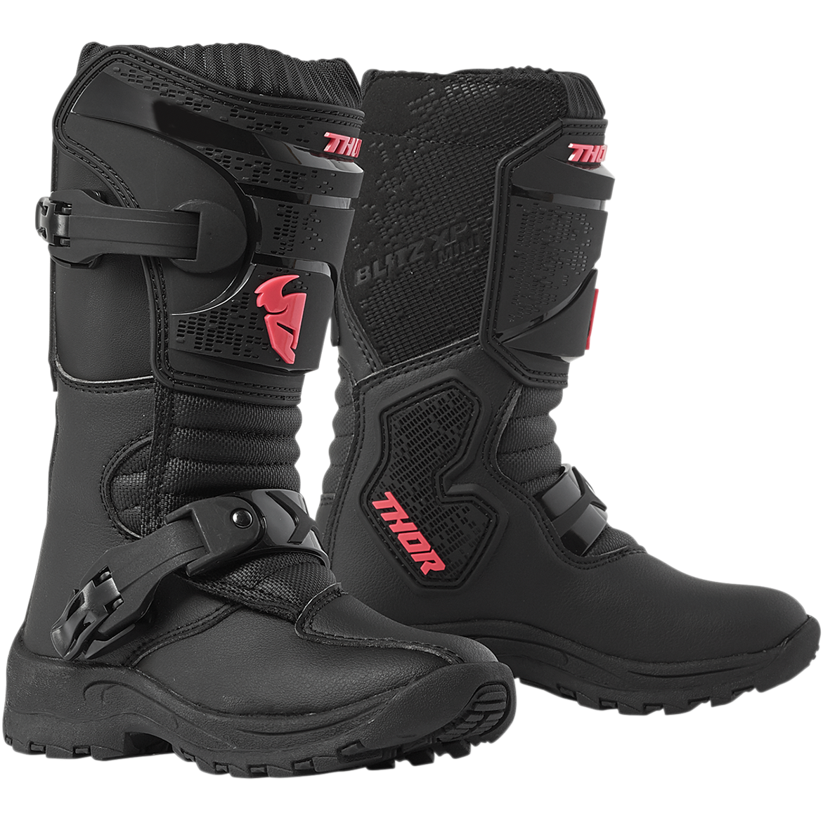 THOR Mini Blitz XP Boots - Black/Pink - Size 13 3411-0545