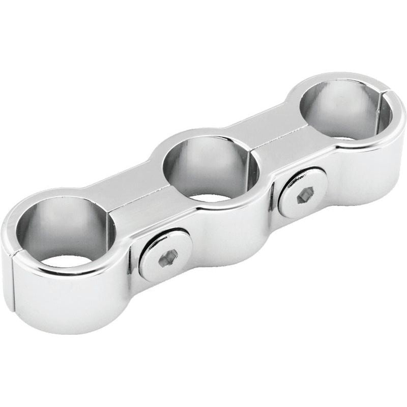 Bikers Choice Chrome Plain Oil Hose Separator For 3 Hoses
