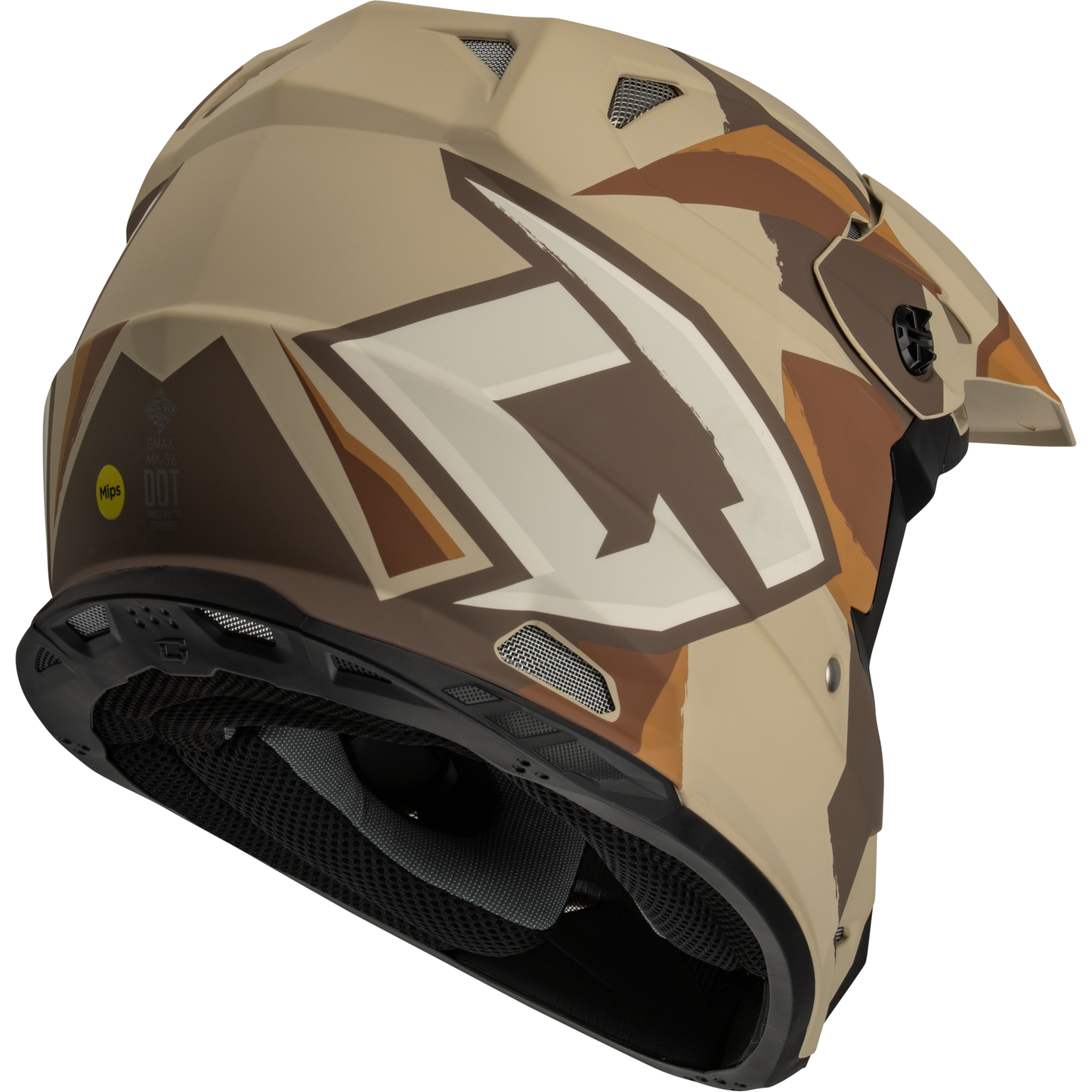 Mx 96 Splinter Helmet Matte Brown/Tan/White  Lg