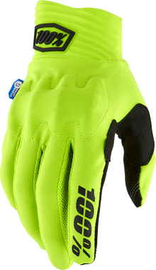 100% Cognito Smart Shock Gloves - Fluorescent Yellow - Small 10014-00040