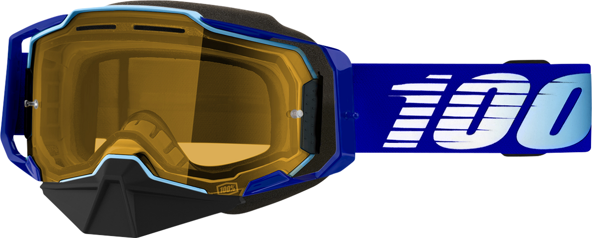 100% Armega Snow Goggle - Royal - Yellow Lens 50007-00004