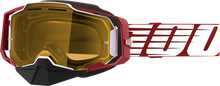 100% Armega Snow Goggle - Oversized Deep Red - Yellow Lens 50007-00006
