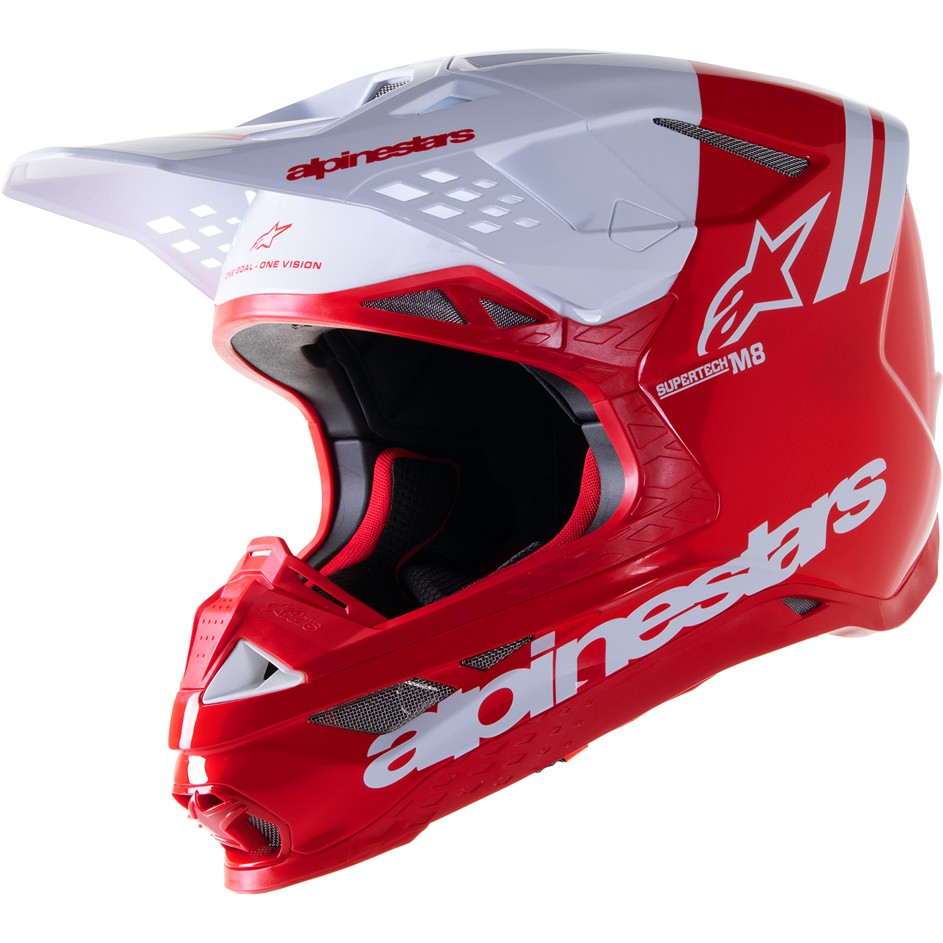 ALPINESTARS Supertech M8 Helmet - Radium 2 - MIPS? - Gloss Red/White - Medium 8301523-3012-MD