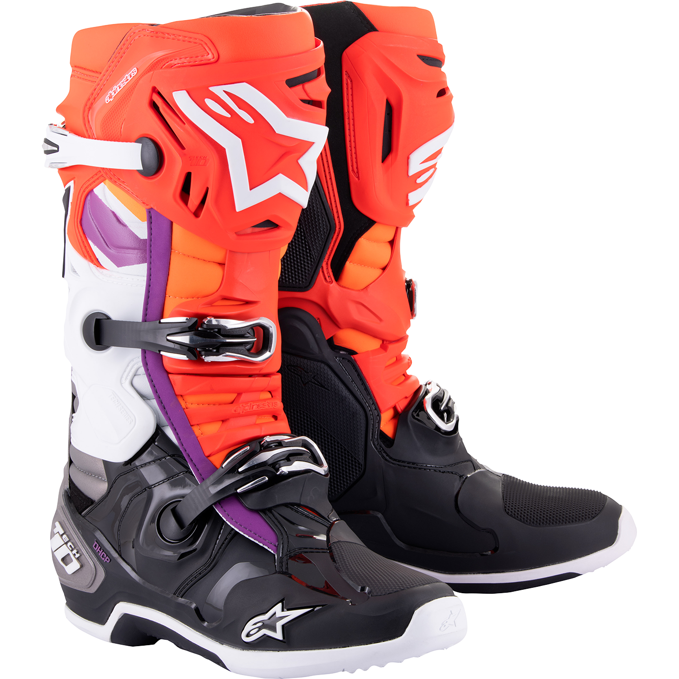 ALPINESTARS Tech 10 Boots - Black/Red/Orange/White - US 10 / EU 44.5 2010020-1332-10