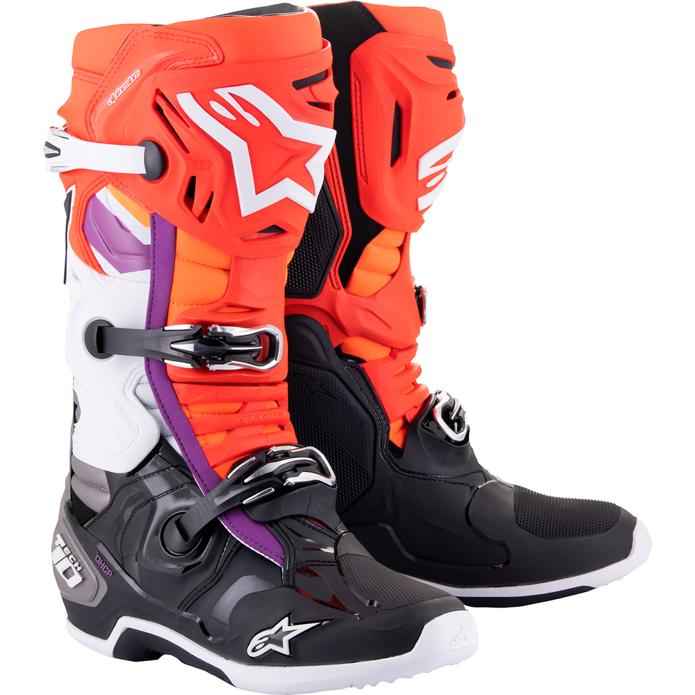 ALPINESTARS Tech 10 Boots - Black/Red/Orange/White - US 12 / EU 47 2010020-1332-12