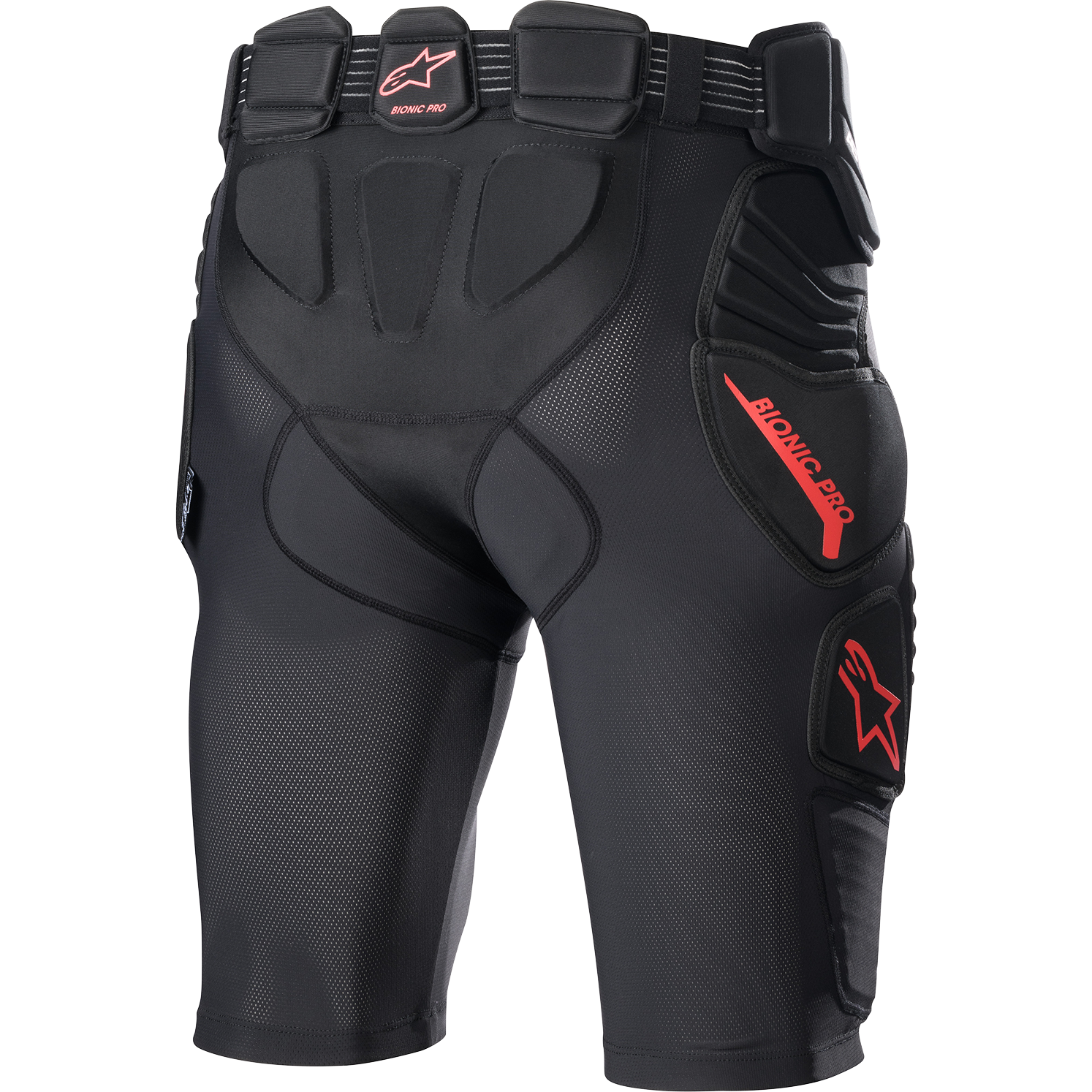 ALPINESTARS Bionic Pro Protection Shorts - Black/Red - Medium 6507523-13-M