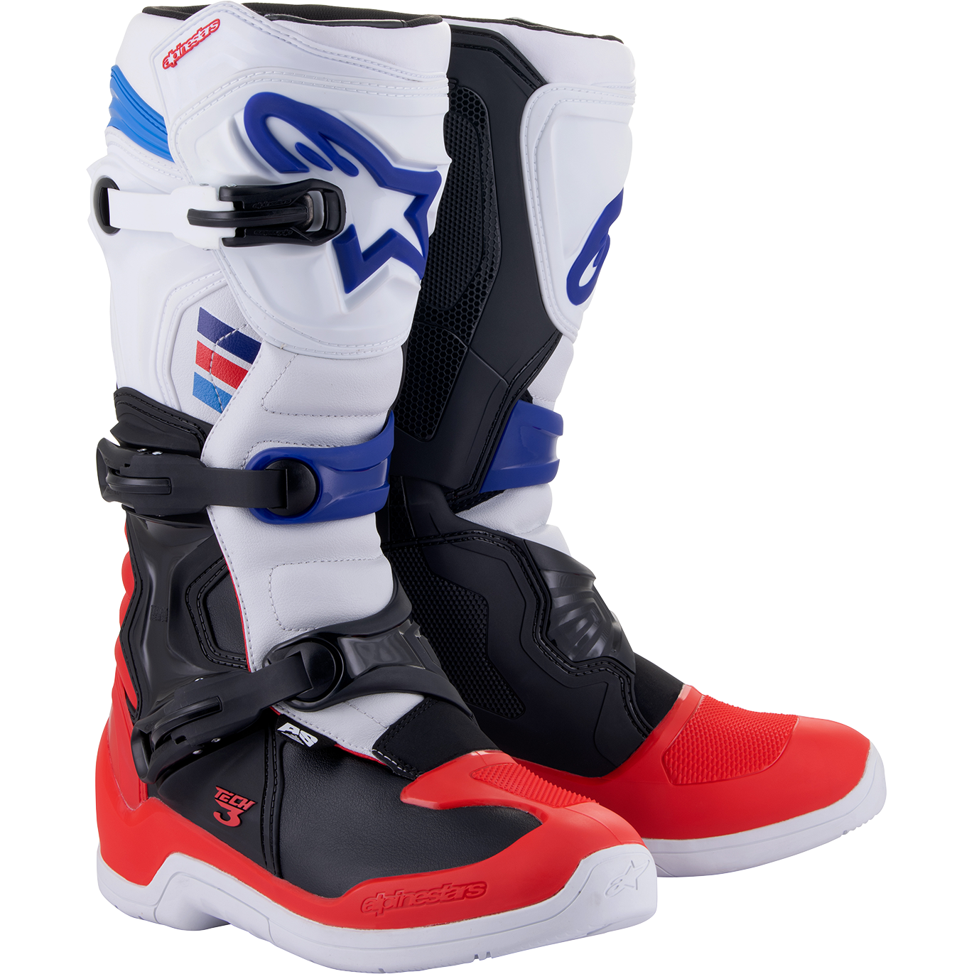 ALPINESTARS Tech 3 Boots - White/Red/Black - US 9 / EU 43 2013018-2307-9