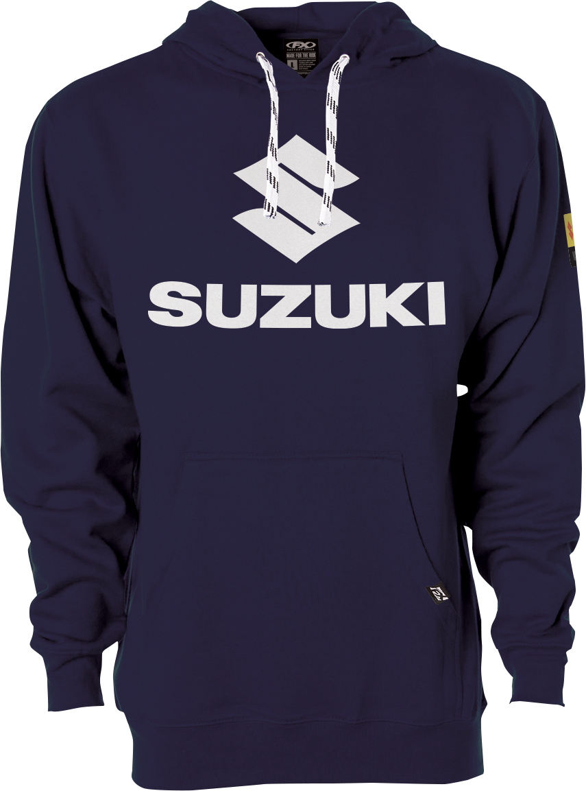 FACTORY EFFEX Suzuki Vertical Pullover Hoodie - Navy - Large 26-88404
