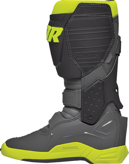 THOR Radial Boots - Gray/Fluorescent Yellow - US 8 / EU 42 3410-2746