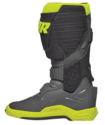 THOR Radial Boots - Gray/Fluorescent Yellow - US 7 / EU 40.5 3410-2745