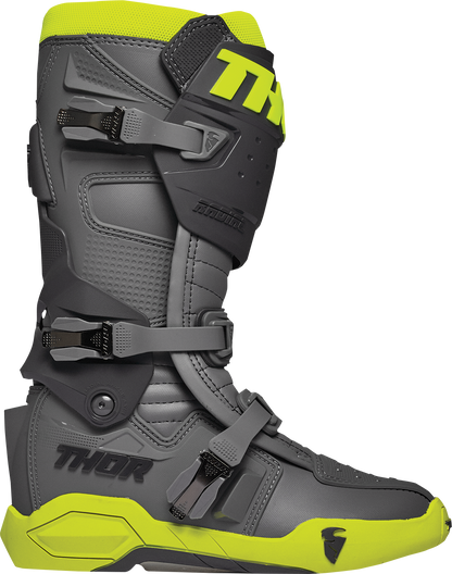 THOR Radial Boots - Gray/Fluorescent Yellow - US 13 / EU 48 3410-2751